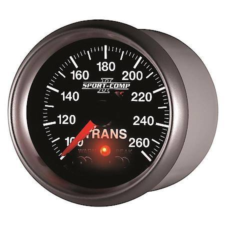 Gauge; Trans Temperature; 2 1/16"; 100-260 Deg. F; Stepper Motor With Peak/Warn; Sport-Com