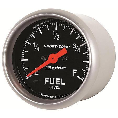 Gauge; Fuel Level; 2 1/16"; 0-280O Programmable; Sport-Comp