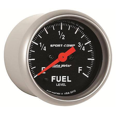 Gauge; Fuel Level; 2 1/16"; 0-280O Programmable; Sport-Comp
