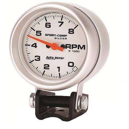 Gauge; Tachometer; 2 5/8"; 8K RPM; Pedestal; Ultra-Lite