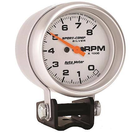 Gauge; Tachometer; 2 5/8"; 8K RPM; Pedestal; Ultra-Lite