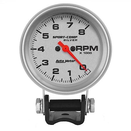 Gauge; Tachometer; 2 5/8"; 8K RPM; Pedestal; Ultra-Lite