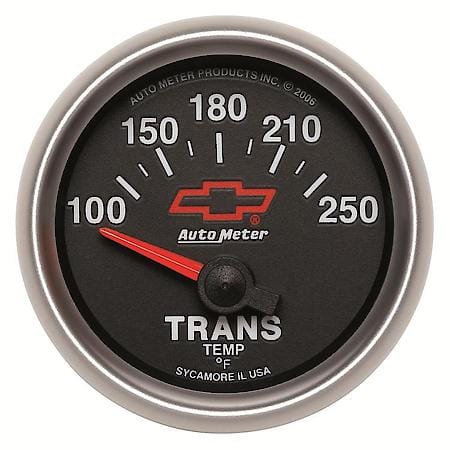 Gauge; Transmission Temperature; 2 1/16"; 100-250 Deg. F; Electric; GM Bowtie Black