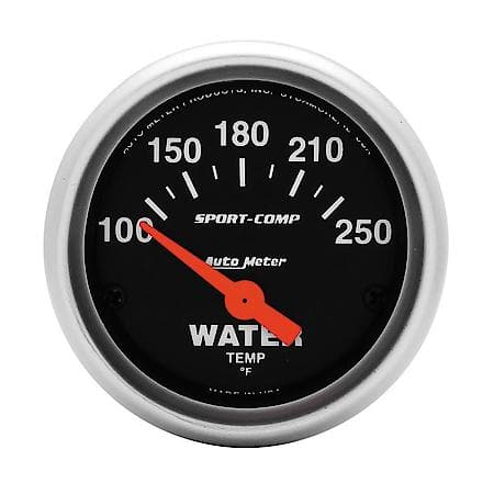 Gauge; Water Temperature; 2 1/16"; 100-250 Deg. F; Electric; Sport-Comp