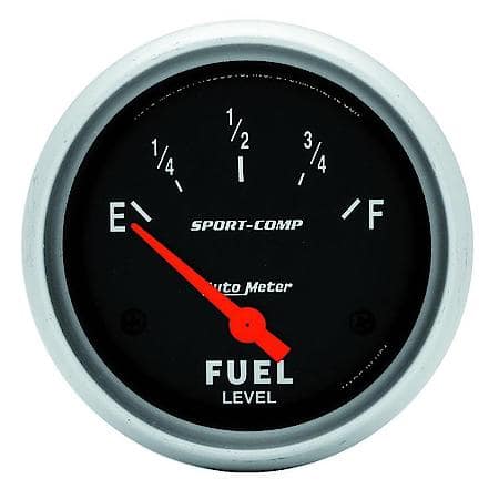 Gauge; Fuel Level; 2 5/8"; 0Oe To 90Of; Electric; Sport-Comp