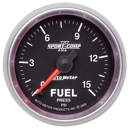 Gauge; Fuel Pressure; 2 1/16"; 15 PSI; Digital Stepper Motor; Sport-Comp II
