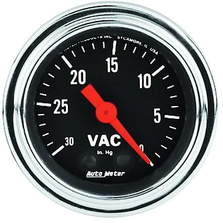 Gauge; Vacuum; 2 1/16"; 30Inhg; Mechanical; Traditional Chrome