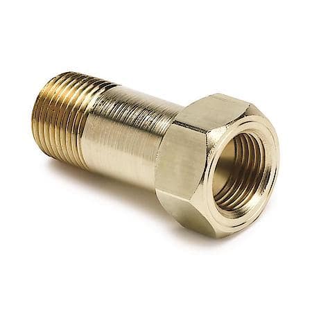 Fitting; Adapter; 3/8" NPT Male; Extension; Brass; For Mechanical Temperature Gauge