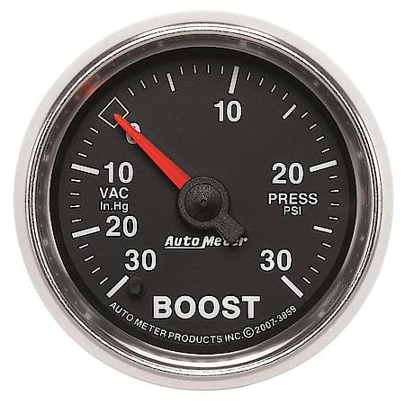Gauge; Vac/Boost; 2 1/16"; 30Inhg-30 PSI; Digital Stepper Motor; GS