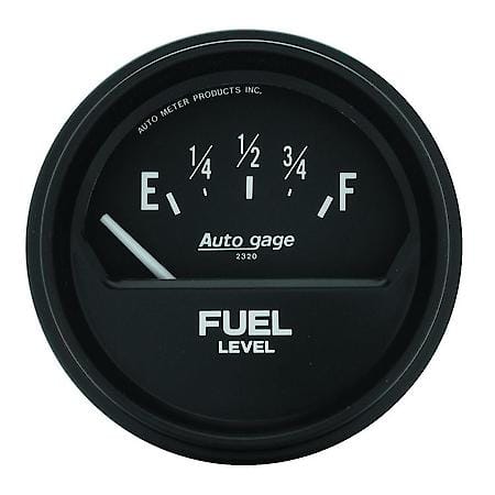 Gauge; Fuel Level; 2 5/8"; 73Oe To 10Of; Electric; Black; AutoGauge