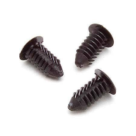 Ratchet Fasteners; 100 Piece; Black; For Gauge Pod/Pillar Installation