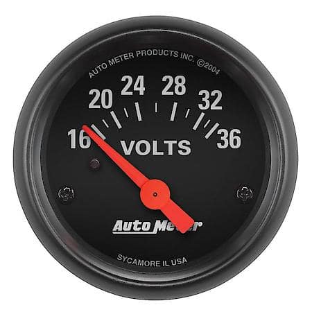 Gauge; Voltmeter; 2 1/16"; 16-36V; Electric; Z-Series