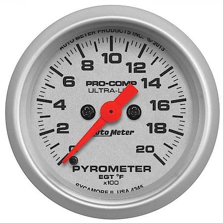 Gauge; Pyrometer (EGT); 2 1/16"; 2000 Deg. F; Digital Stepper Motor; Ultra-Lite