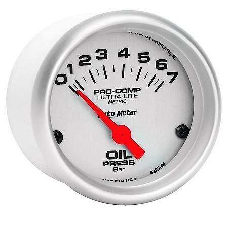 Gauge; Oil Pressure; 2 1/16"; 7 Bar; Electric; Ultra-Lite