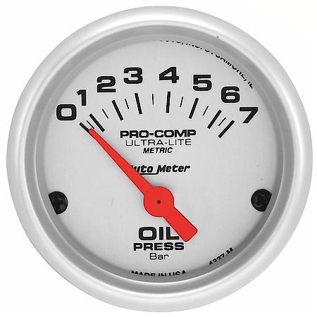 Gauge; Oil Pressure; 2 1/16"; 7 Bar; Electric; Ultra-Lite