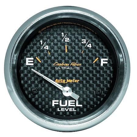 Gauge; Fuel Level; 2 5/8"; 240Oe To 33Of; Electric; Carbon Fiber