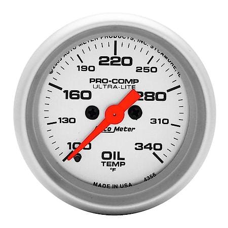 Gauge; Oil Temperature; 2 1/16"; 100-340 Deg. F; Digital Stepper Motor; Ultra-Lite