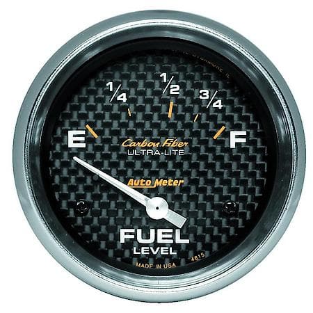 Gauge; Fuel Level; 2 5/8"; 73Oe To 10Of; Electric; Carbon Fiber