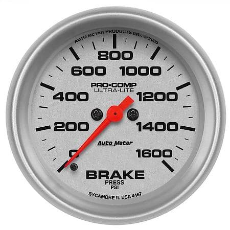 Gauge; Brake Press; 2 5/8"; 1600 PSI; Digital Stepper Motor; Ultra-Lite