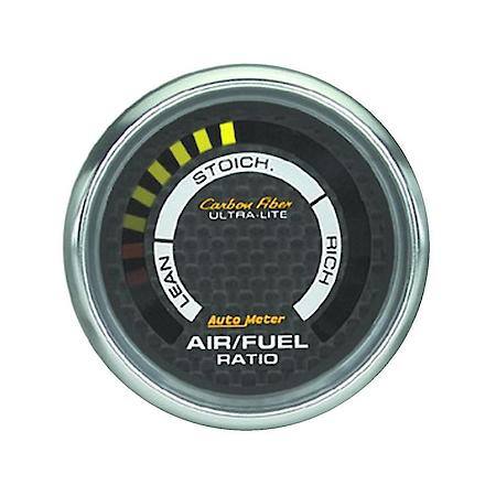 Gauge; Air/Fuel Ratio-Narrowband; 2 1/16"; Lean-Rich; LED Array; Carbon Fiber
