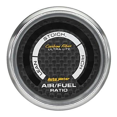 Gauge; Air/Fuel Ratio-Narrowband; 2 1/16"; Lean-Rich; LED Array; Carbon Fiber