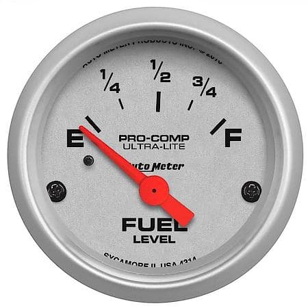 Gauge; Fuel Level; 2 1/16"; 0Oe To 90Of; Electric; Ultra-Lite
