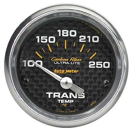 Gauge; Transmission Temperature; 2 1/16"; 100-250 Deg. F; Electric; Carbon Fiber