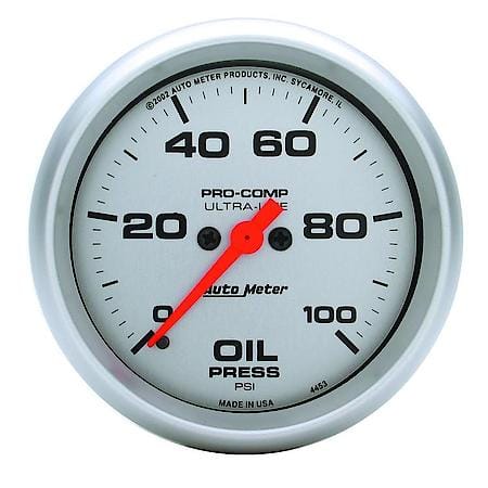 Gauge; Oil Press; 2 5/8"; 100 PSI; Digital Stepper Motor; Ultra-Lite