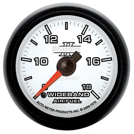 Gauge; Air/Fuel Ratio-Wideband; Analog; 2 1/16"; 8 1-18 1; Stepper Motor; Phantom