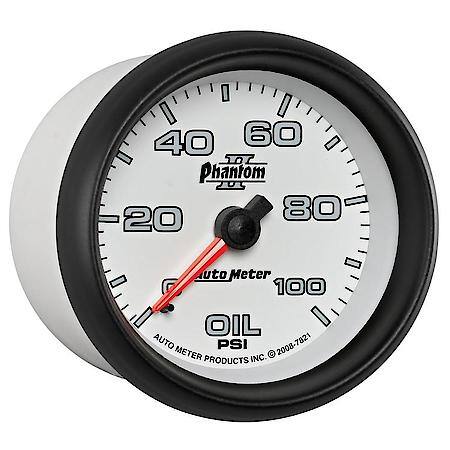 Gauge; Oil Pressure; 2 5/8"; 100 PSI; Mechanical; Phantom II