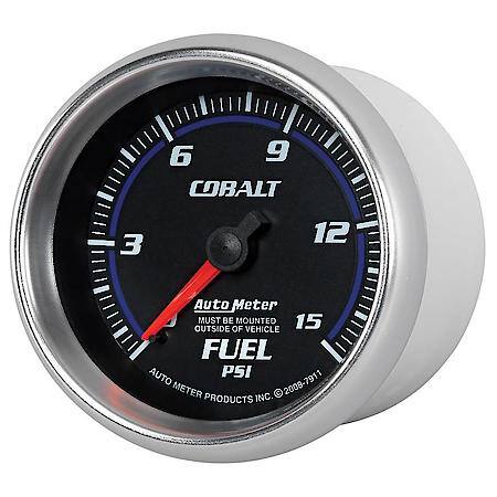 Gauge; Fuel Pressure; 2 5/8"; 15 PSI; Mechanical; Cobalt