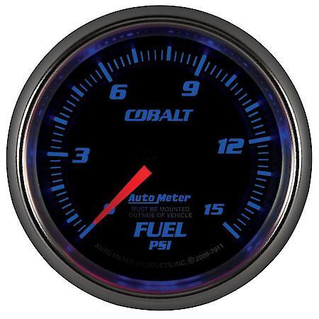 Gauge; Fuel Pressure; 2 5/8"; 15 PSI; Mechanical; Cobalt