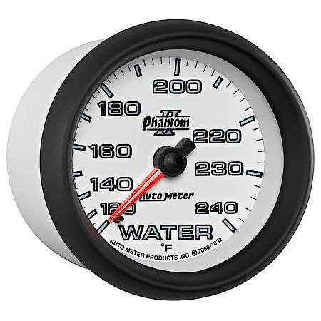 Gauge; Water Temperature; 2 5/8"; 120-240 Deg. F; Mechanical; Phantom II