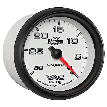 Gauge; Vacuum; 2 5/8"; 30Inhg; Mechanical; Phantom II
