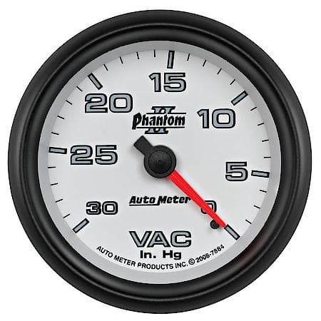 Gauge; Vacuum; 2 5/8"; 30Inhg; Mechanical; Phantom II