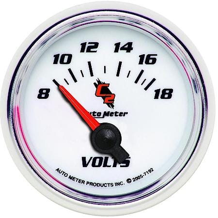 Gauge; Voltmeter; 2 1/16"; 18V; Electric; C2