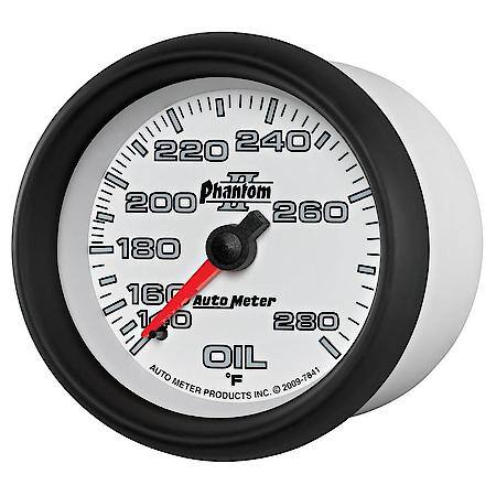 Gauge; Oil Temperature; 2 5/8"; 140-280 Deg. F; Mechanical; Phantom II
