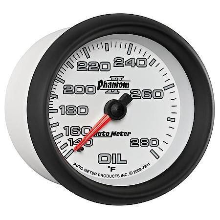 Gauge; Oil Temperature; 2 5/8"; 140-280 Deg. F; Mechanical; Phantom II