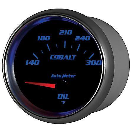 Gauge; Oil Temperature; 2 5/8"; 140-300 Deg. F; Electric; Cobalt