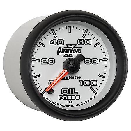 Gauge; Oil Pressure; 2 1/16"; 100 PSI; Digital Stepper Motor; Phantom II