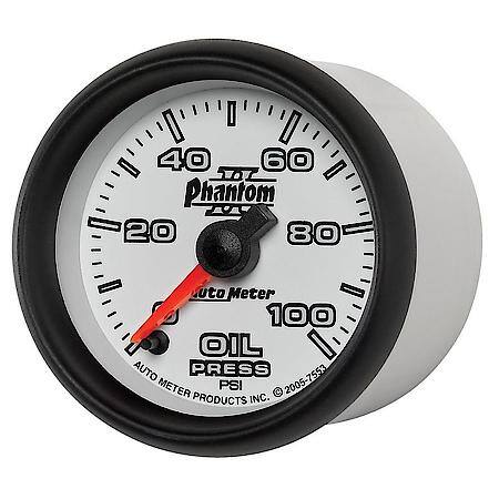 Gauge; Oil Pressure; 2 1/16"; 100 PSI; Digital Stepper Motor; Phantom II