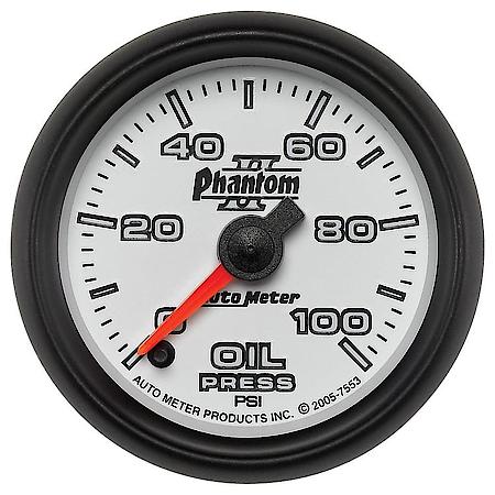 Gauge; Oil Pressure; 2 1/16"; 100 PSI; Digital Stepper Motor; Phantom II