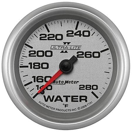 Gauge; Water Temperature; 2 5/8"; 140-280 Deg. F; Mechanical; Ultra-Lite II