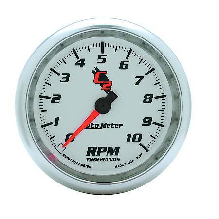 Gauge, Tachometer, 3 3/8", 10K RPM, In-Dash, C2