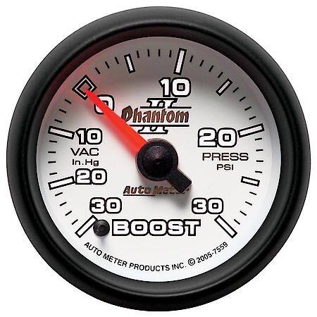 Gauge; Vac/Boost; 2 1/16"; 30Inhg-30 PSI; Digital Stepper Motor; Phantom II
