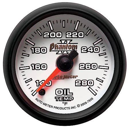 Gauge; Oil Temperature; 2 1/16"; 140-280 Deg. F; Digital Stepper Motor; Phantom II