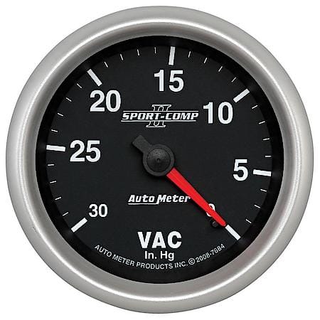 Gauge; Vacuum; 2 5/8"; 30Inhg; Mechanical; Sport-Comp II