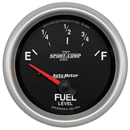 Gauge; Fuel Level; 2 5/8"; 0Oe To 90Of; Electric; Sport-Comp II