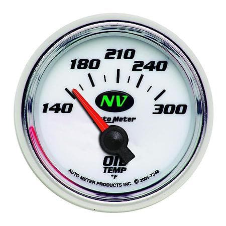 Gauge; Oil Temperature; 2 1/16"; 140-300 Deg. F; Electric; NV