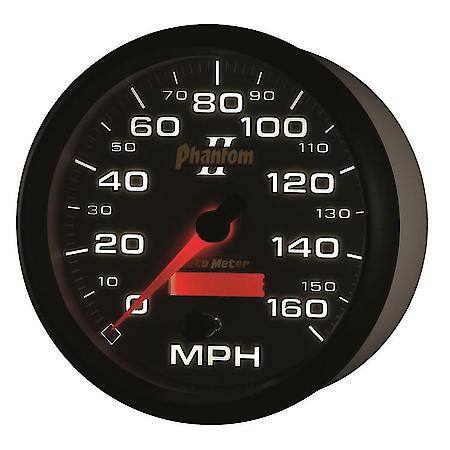 Gauge; Speedometer; 5"; 160MPH; Electrical Programmable; Phantom II